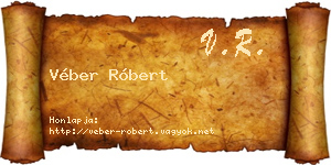 Véber Róbert névjegykártya